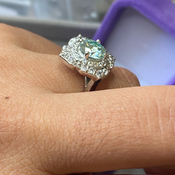 Blooming Flower Moissanite Diamond Engagement Ring - Picture 16 of 17